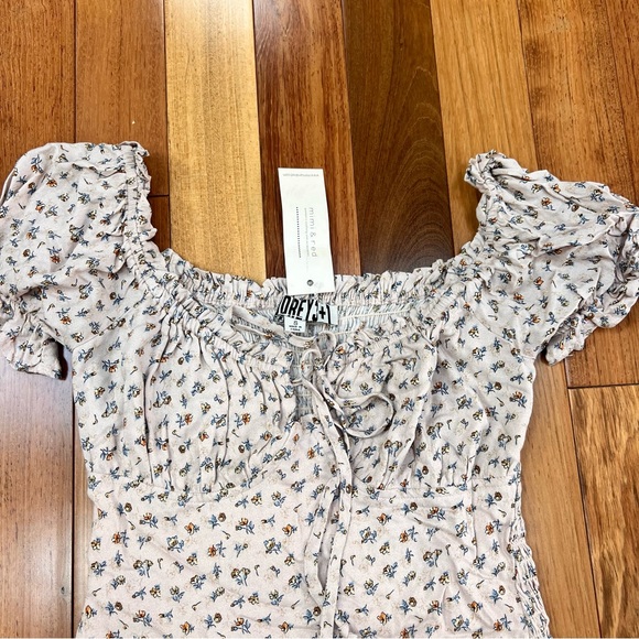 Floral Bustier Mini Dress | Pink | S | New with tags - Picture 3 of 12